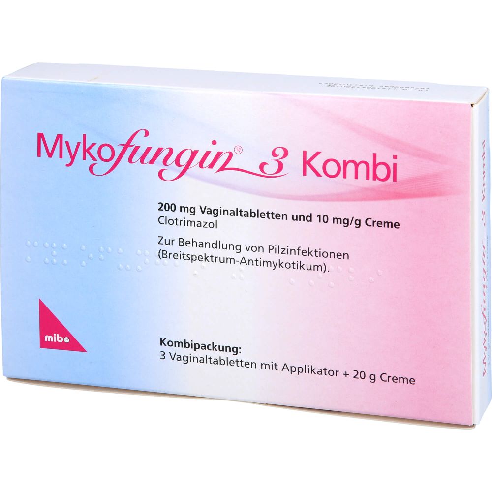 MYKOFUNGIN 3 Kombi 200 mg Vaginaltab.+10 mg/g Cre.