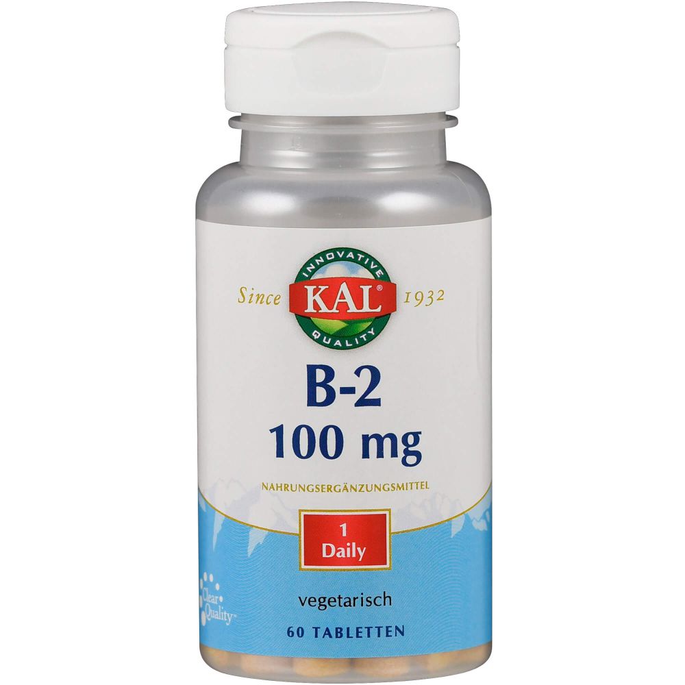 VITAMIN B2 RIBOFLAVIN 100 mg KAL Tabletten