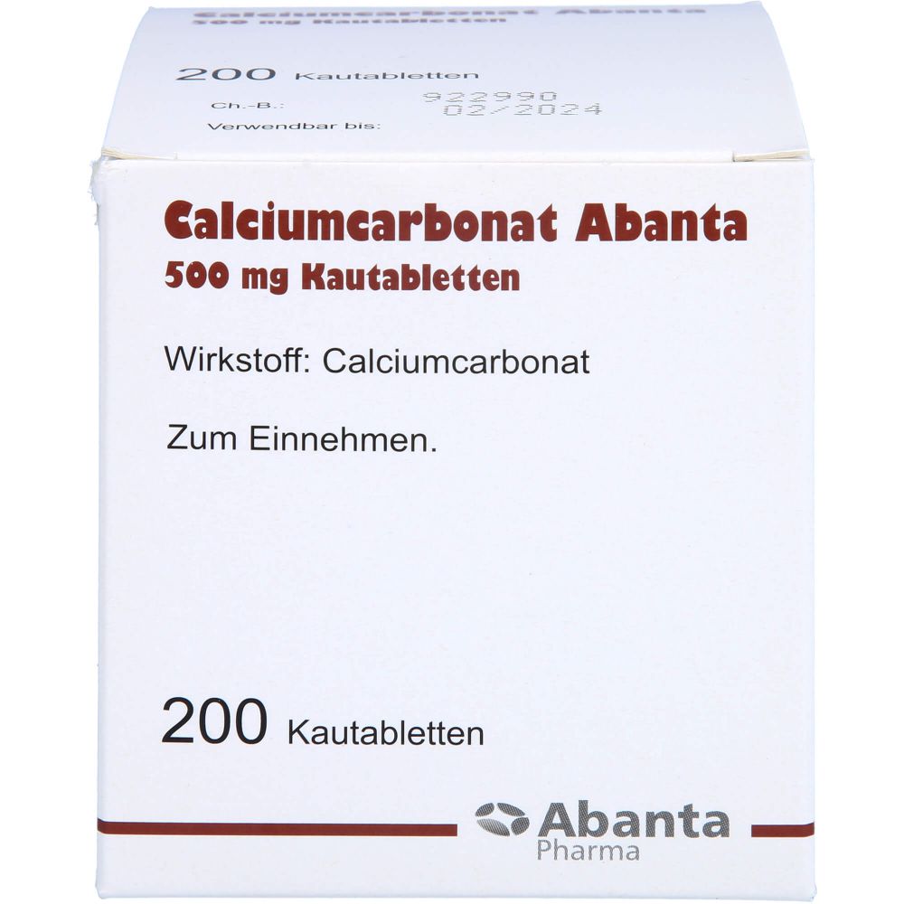 CALCIUMCARBONAT ABANTA 500 mg Kautabletten