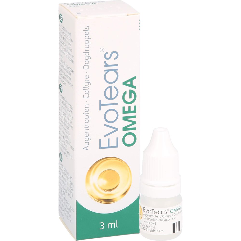Evotears Omega Augentropfen 3 ml langanhaltenden Schutz vor Verdunstung und tränenden Augen