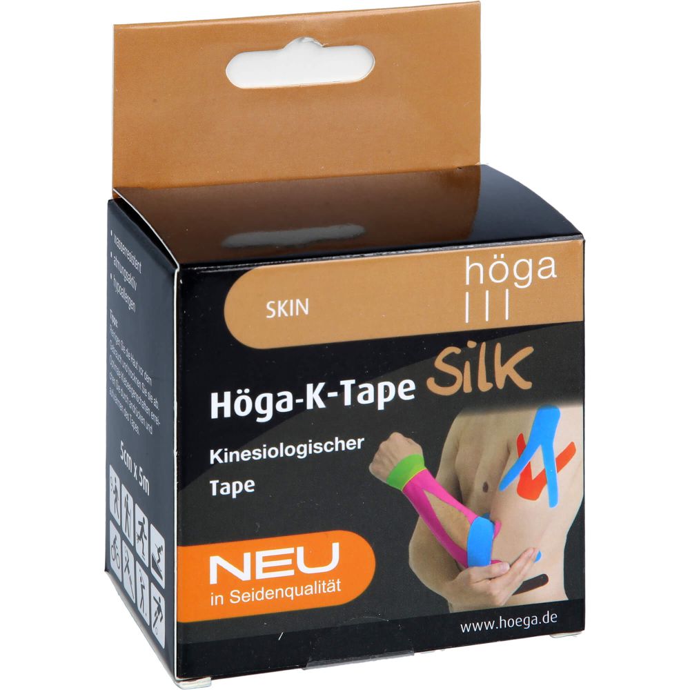 HÖGA-K-TAPE Silk 5 cmx5 m l.fr.skin kinesiol.Tape