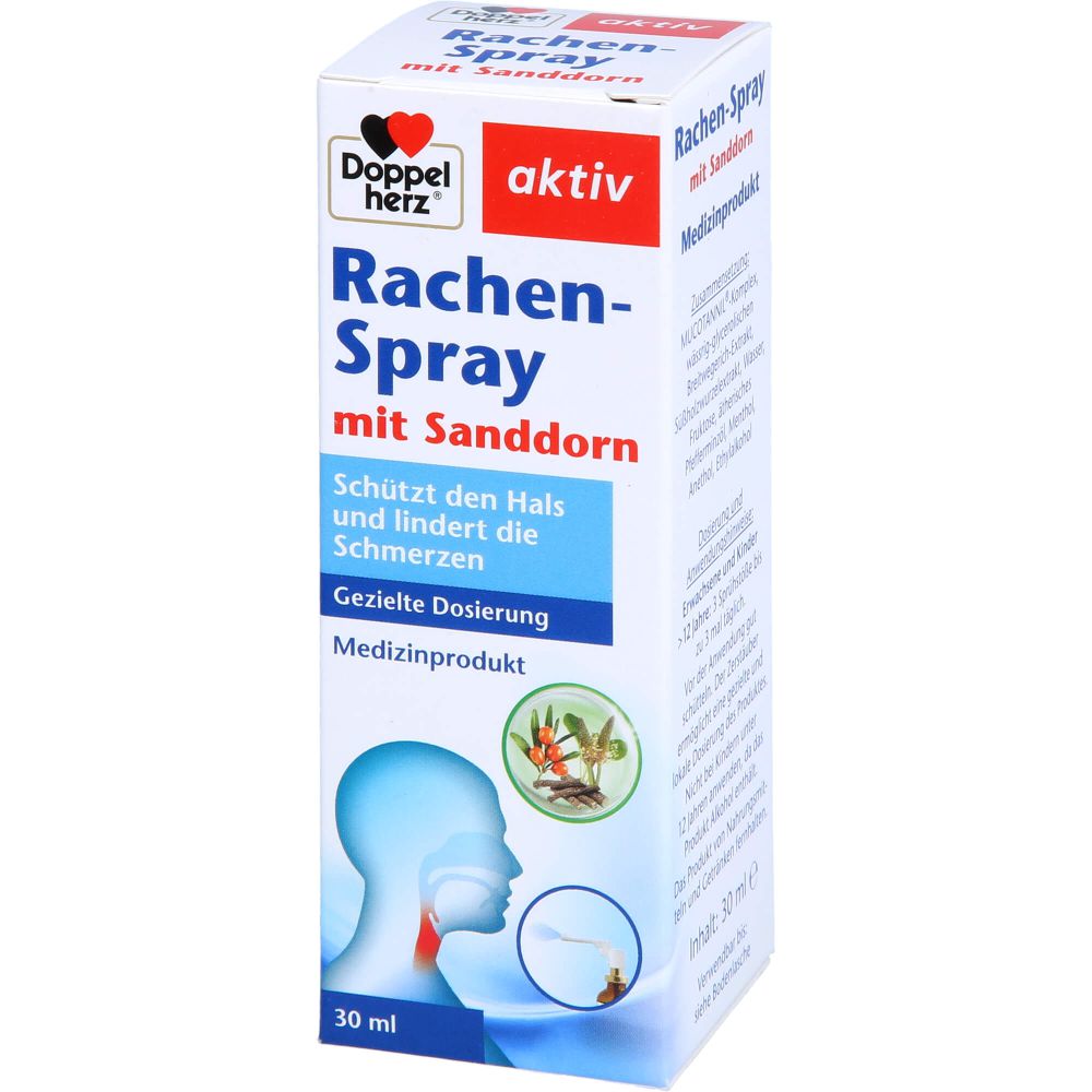 DOPPELHERZ Rachen-Spray mit Sanddorn