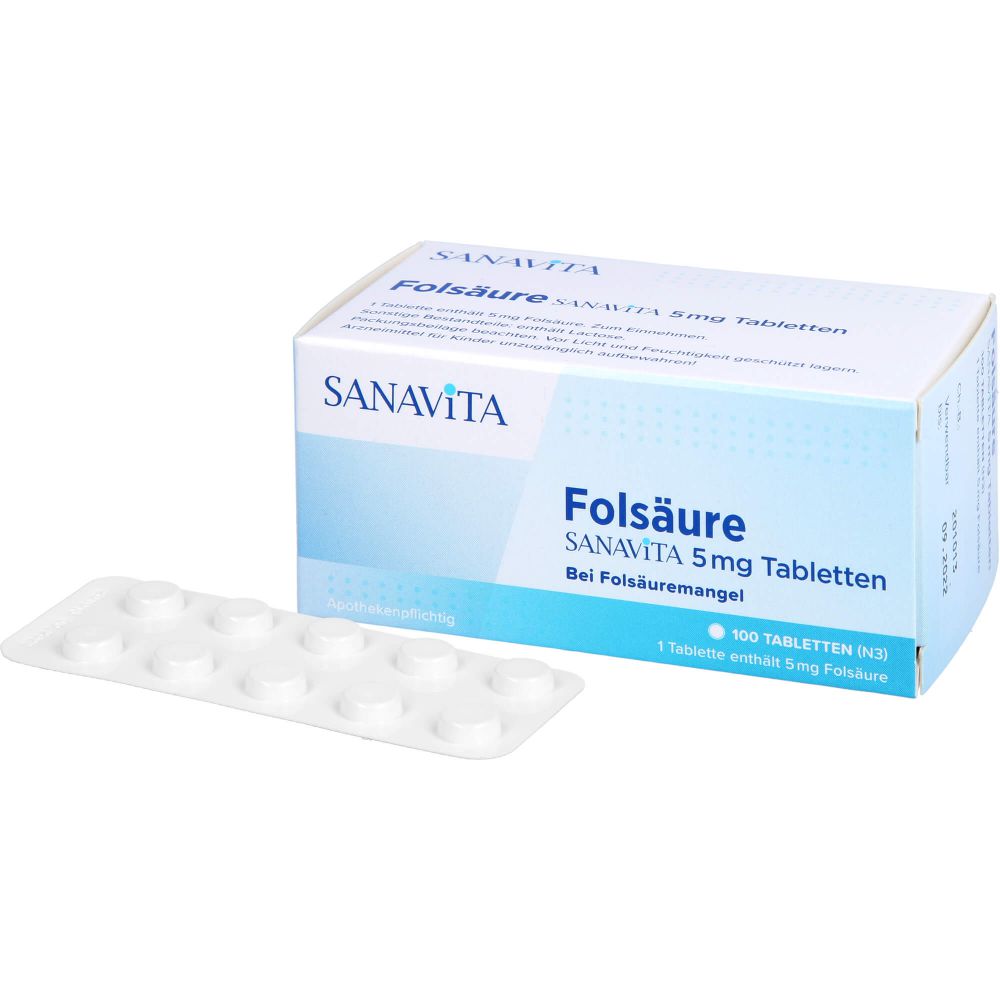 FOLSÄURE SANAVITA 5 mg Tabletten