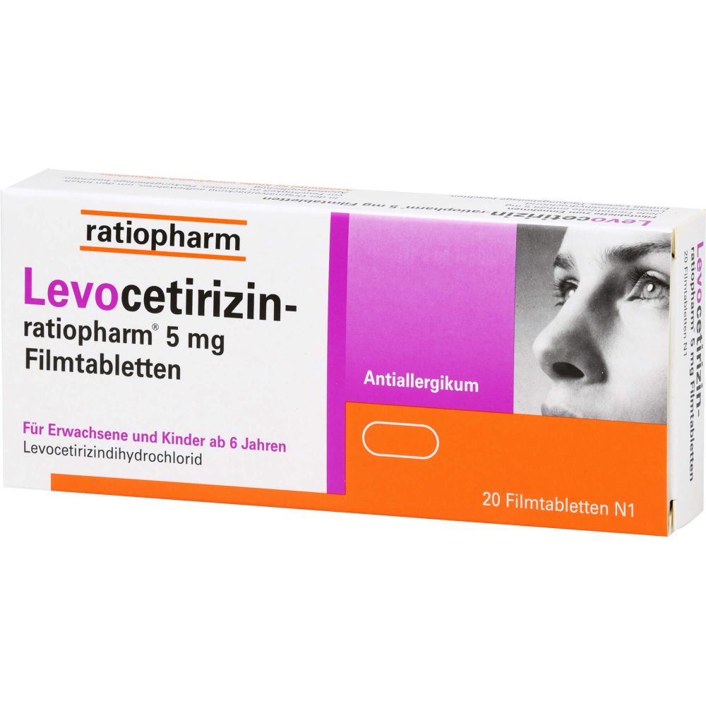 Levocetirizin-ratiopharm 5 mg Filmtabletten 20 St