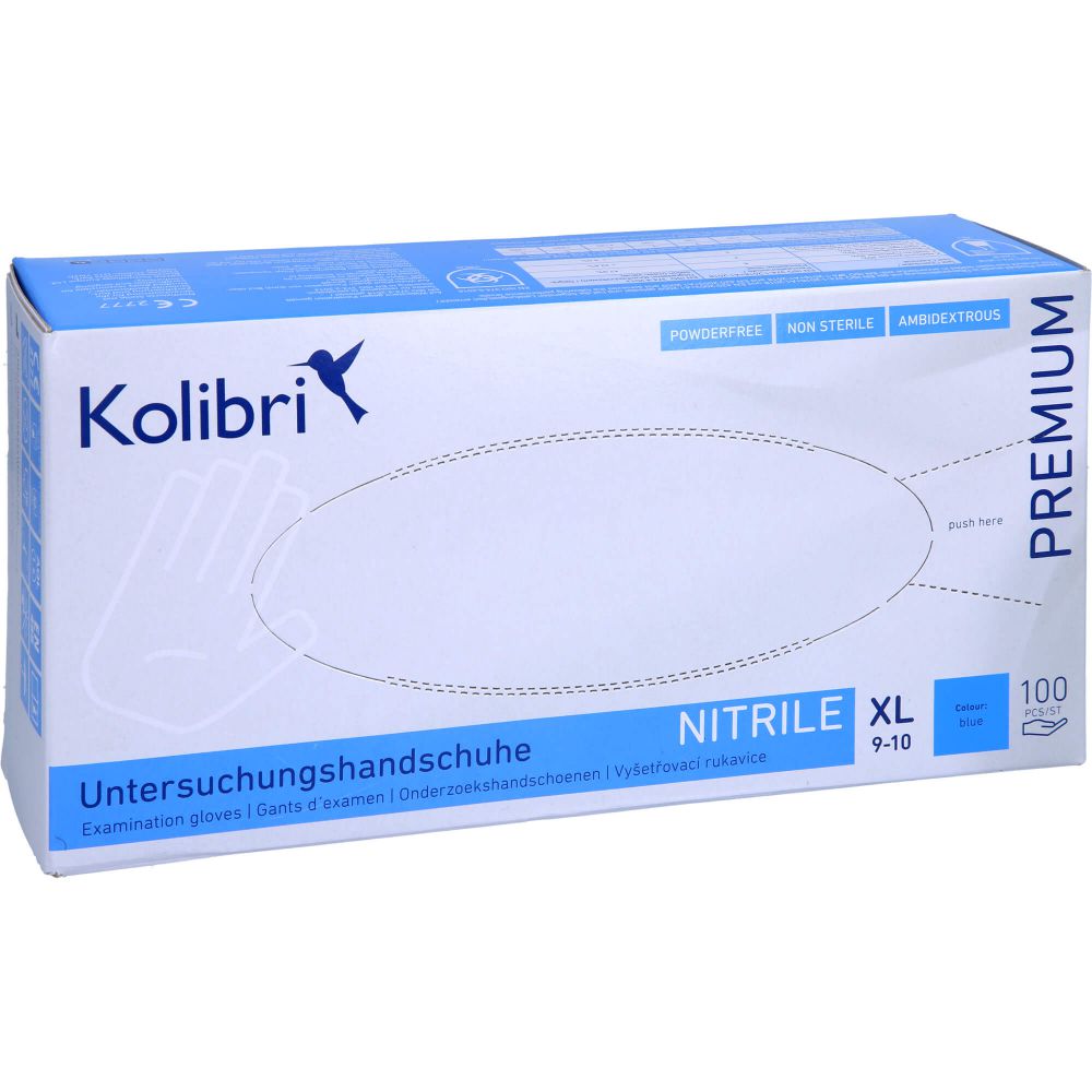 KOLIBRI Premium U.Hands.Nitril unst.pf XL blau