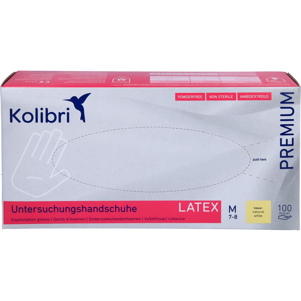 KOLIBRI Premium U.Hands.Latex unst.pf M weiß