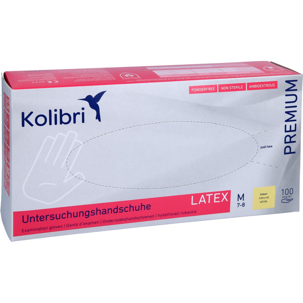 KOLIBRI Premium U.Hands.Latex unst.pf M weiß