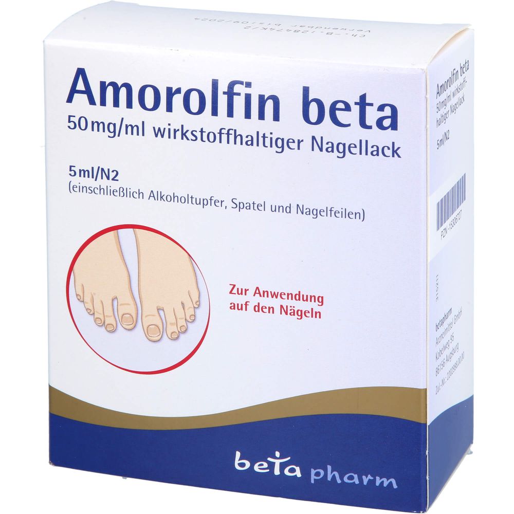 AMOROLFIN beta 50 mg/ml wirkstoffhalt.Nagellack