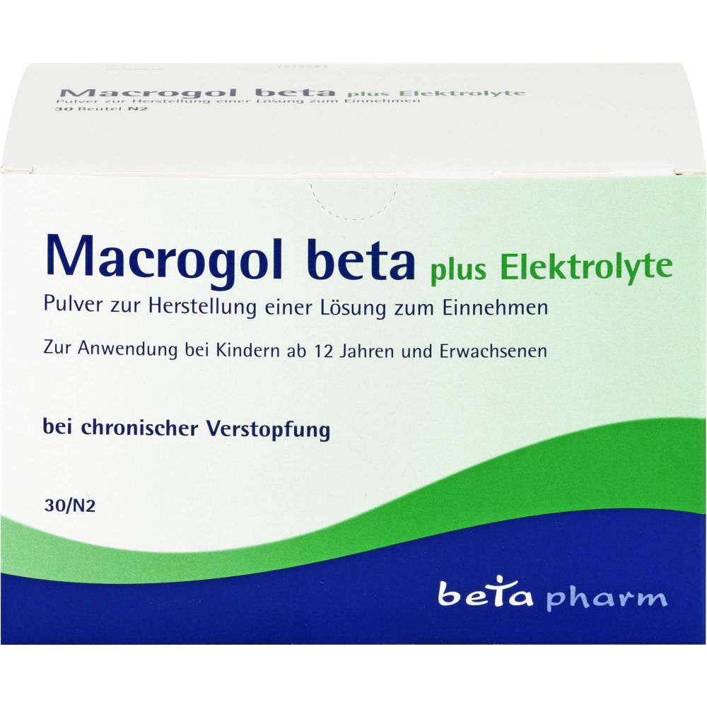 Macrogol beta plus Elektrolyte Plv.z.H.e.L.z.Einn. 30 St