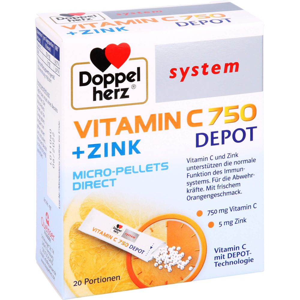 DOPPELHERZ Vitamin C 750 Depot system Pellets