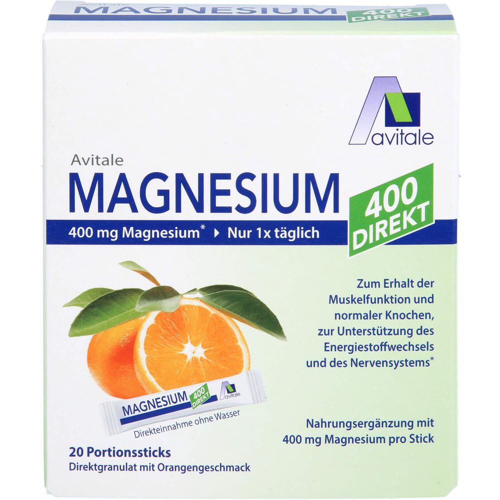 MAGNESIUM 400 direkt Orange Portionssticks