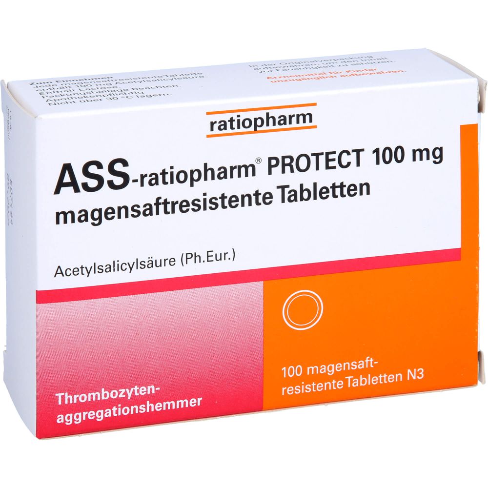 ASS-ratiopharm PROTECT 100 mg magensaftr.Tabletten