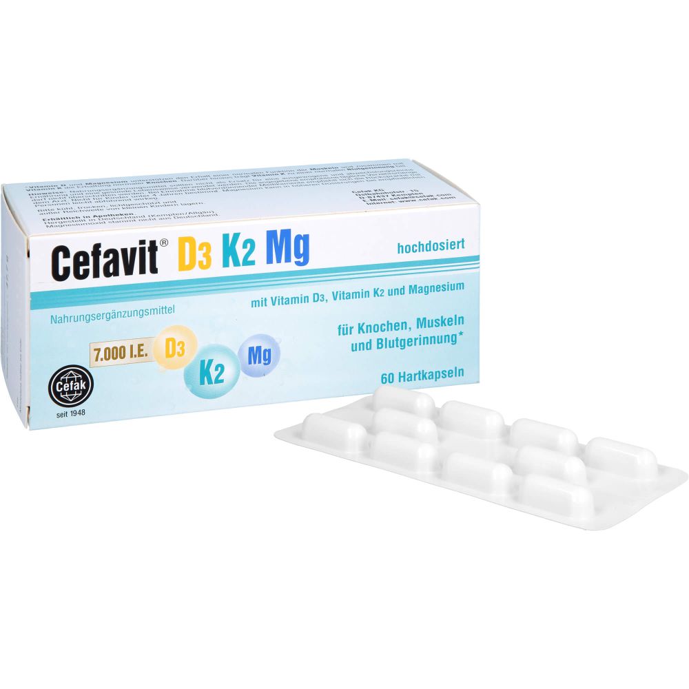 CEFAVIT D3 K2 Mg 7.000 I.E. Hartkapseln