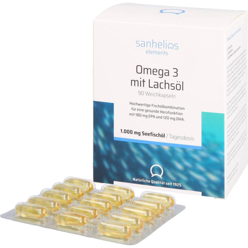 SANHELIOS Omega-3 mit Lachsöl Kapseln