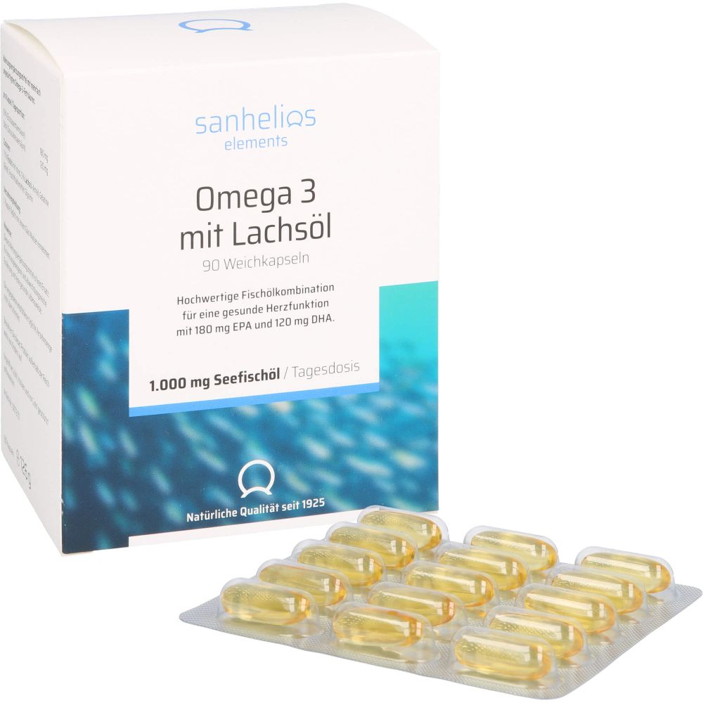 SANHELIOS Omega-3 mit Lachsöl Kapseln