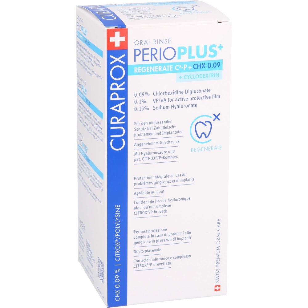 CURAPROX perio Plus+ Regenerate Mundspül.CHX 0,09%