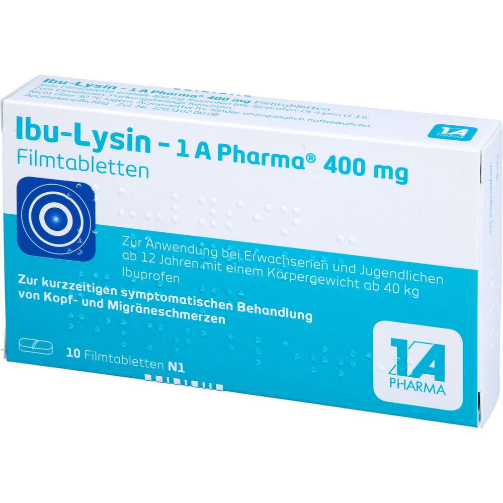 Ibu-Lysin 1A Pharma 400 mg Filmtabletten 10 St