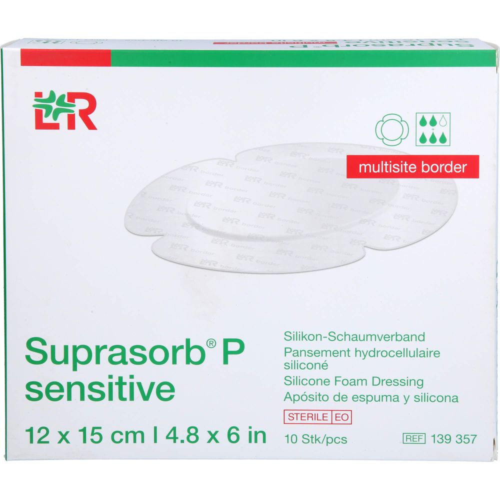 SUPRASORB P sen.PU-Schaumv.multis.bor.12x15cm