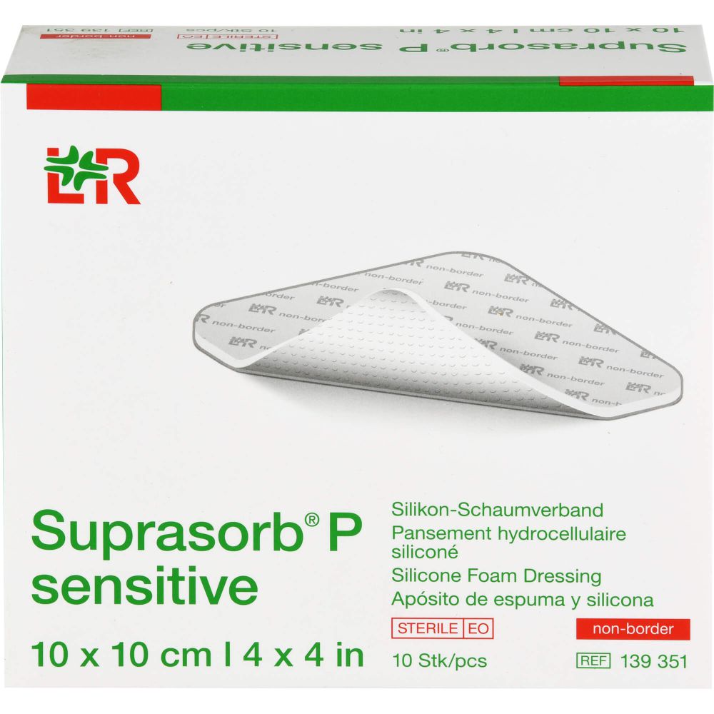 SUPRASORB P sensitive PU-Schaumv.non-bor.10x10cm