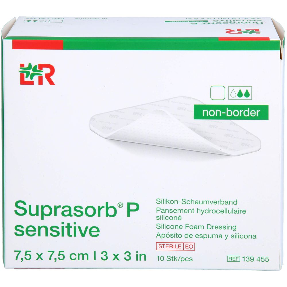 SUPRASORB P sensitive PU-Schaumv.non-bor.7,5x7,5