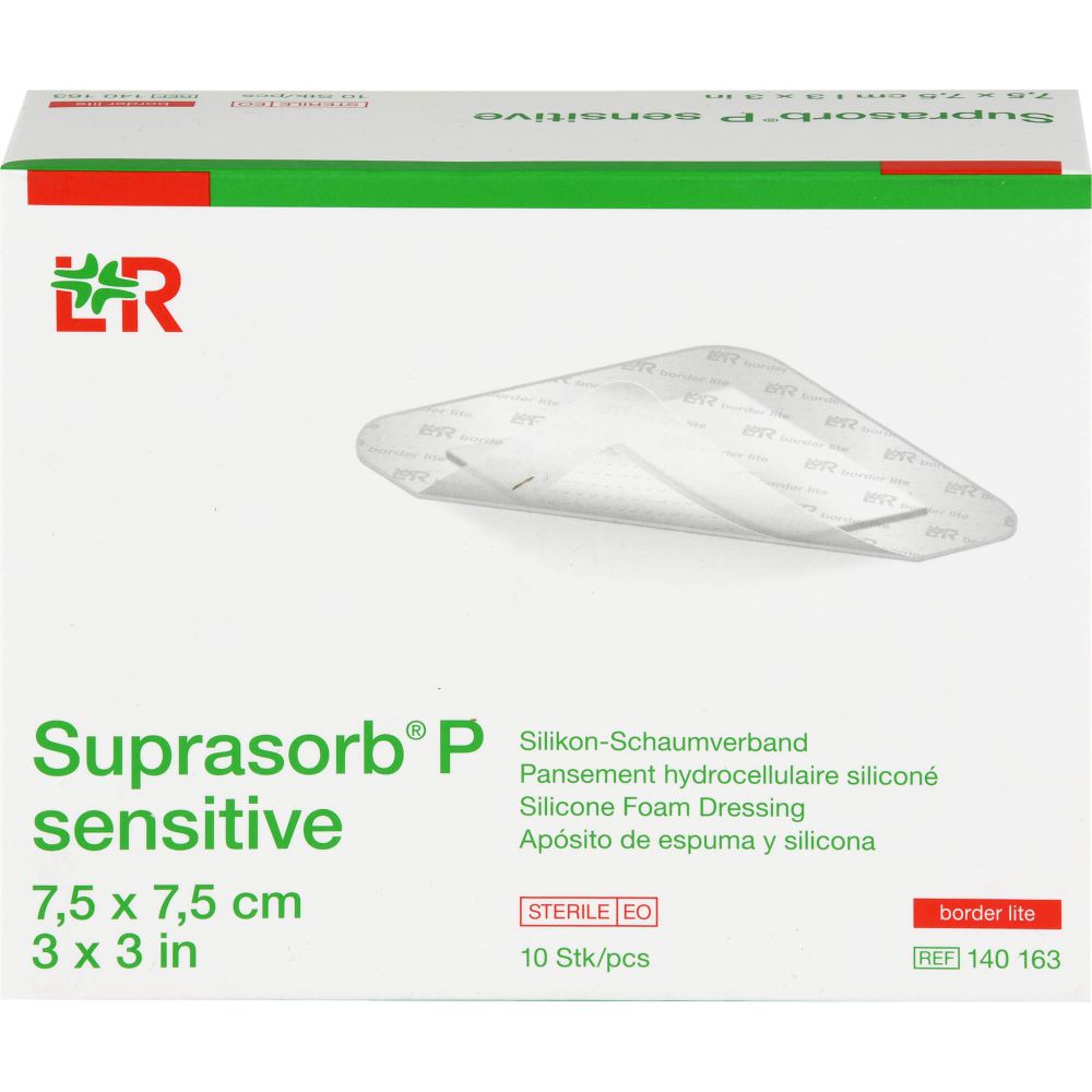 SUPRASORB P sensitive PU-Schaumv.bor.lite 7,5x7,5