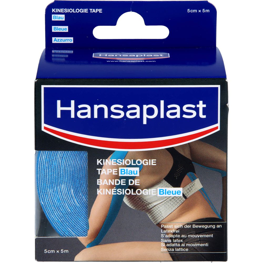 HANSAPLAST Sport Kinesiologie Tape 5 cmx5 m blau