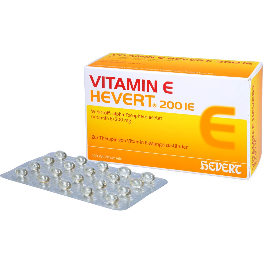 Vitamin E Hevert 200 I.E. Weichkapseln 100 St