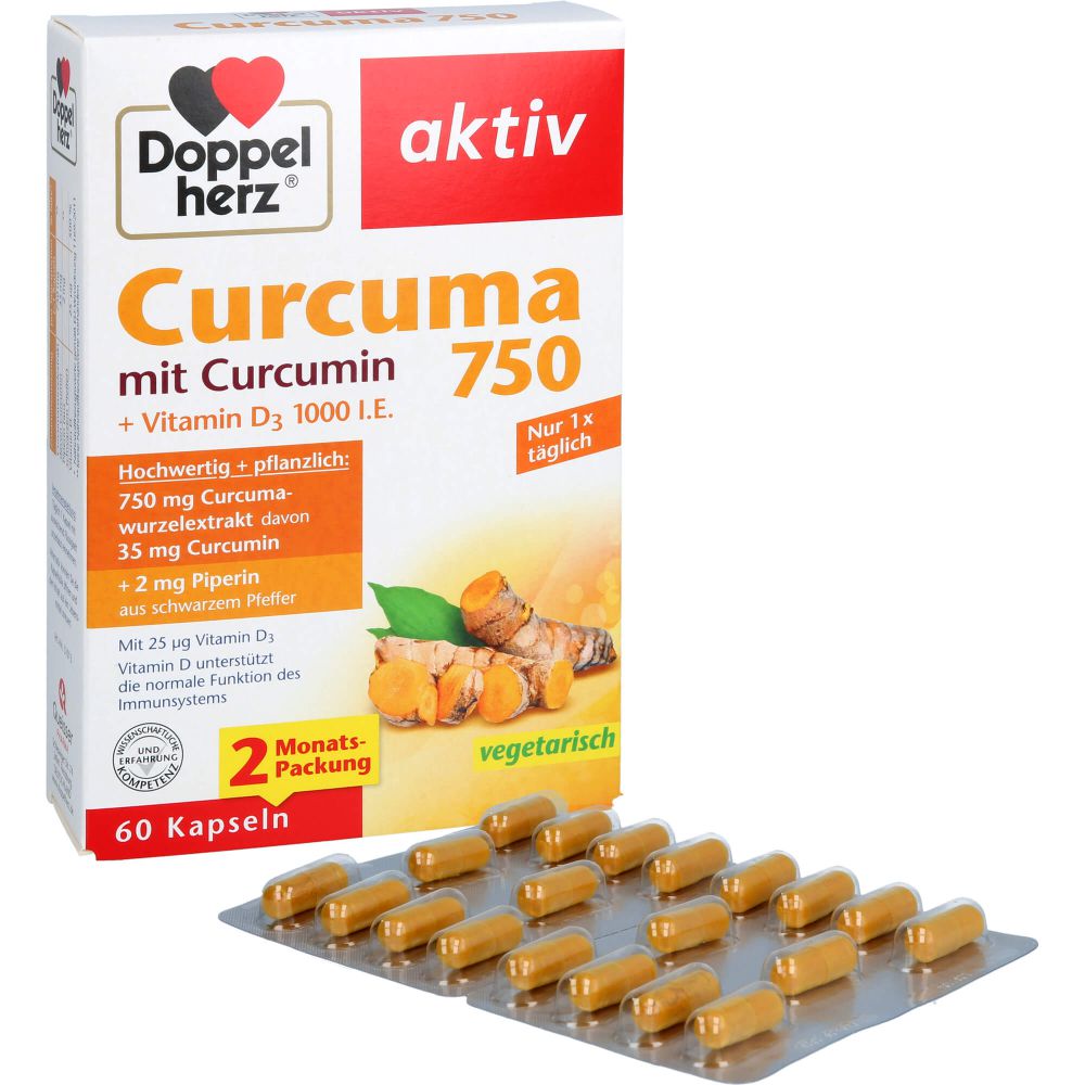 DOPPELHERZ Curcuma 750 Kapseln