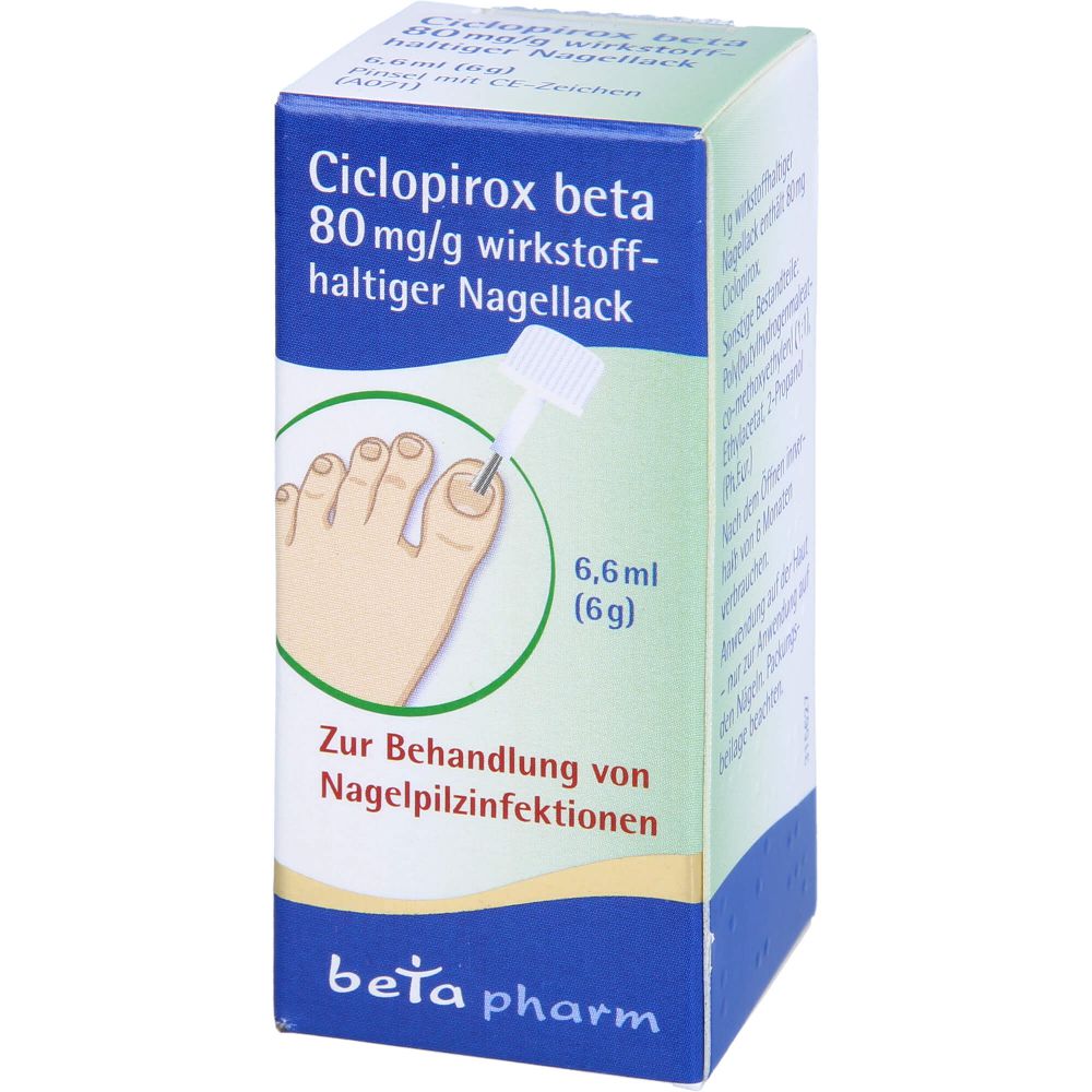 CICLOPIROX beta 80 mg/g wirkstoffhalt.Nagellack