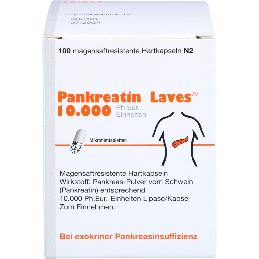 PANKREATIN Laves 10.000 Ph.Eur.-Einh.msr.Hartkaps.