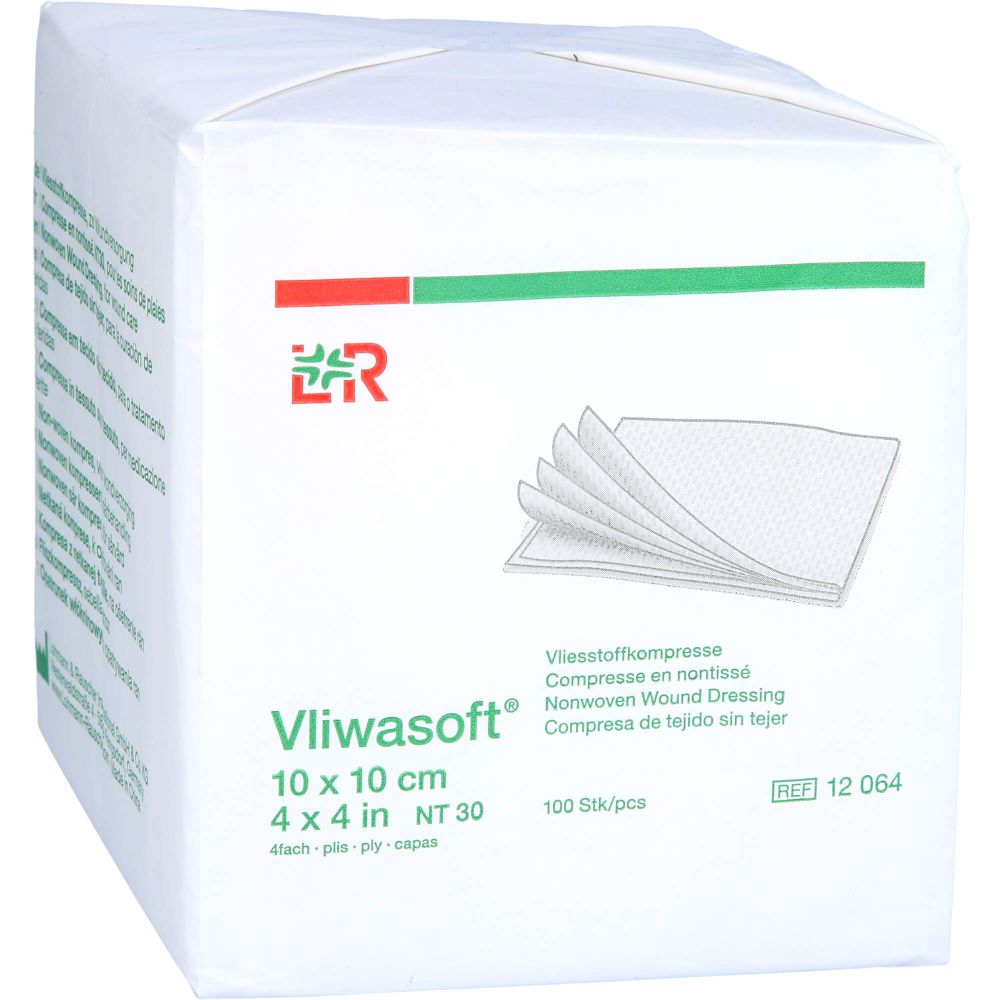 Vliwasoft Vlieskompressen unsteril 10x10 cm 4l. 100 St 100 St