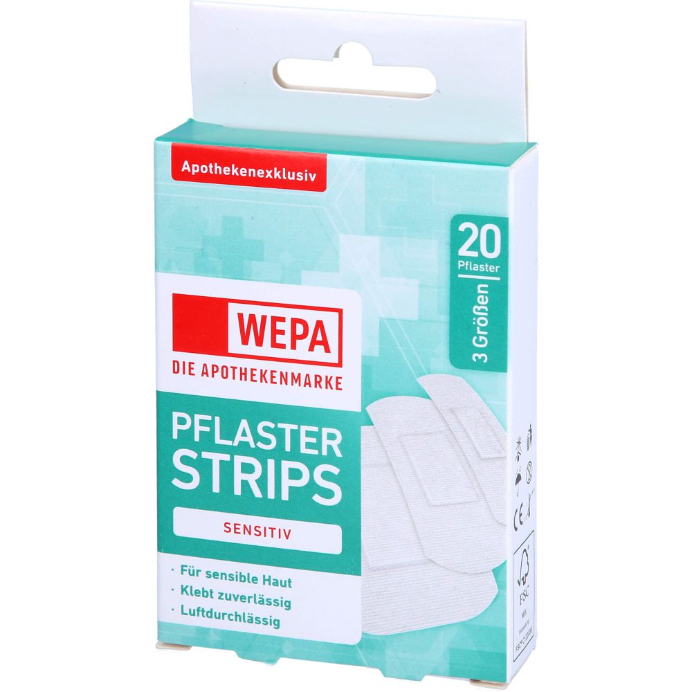 WEPA Pflasterstrips sensitiv 3 Größen