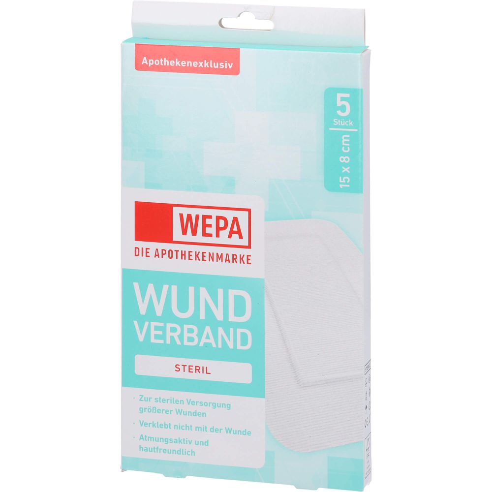 WEPA Wundverband 8x15 cm steril