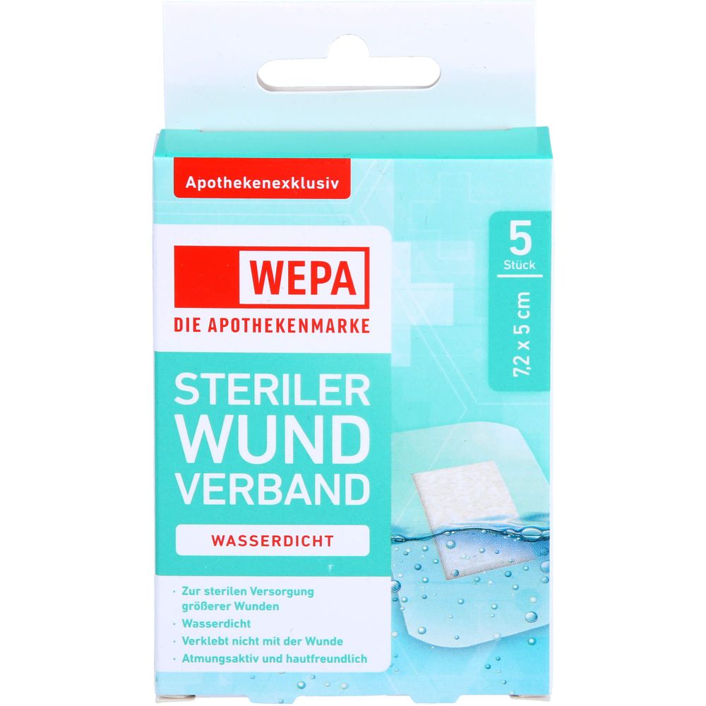 WEPA Wundverband wasserdicht 7,2x5 cm steril