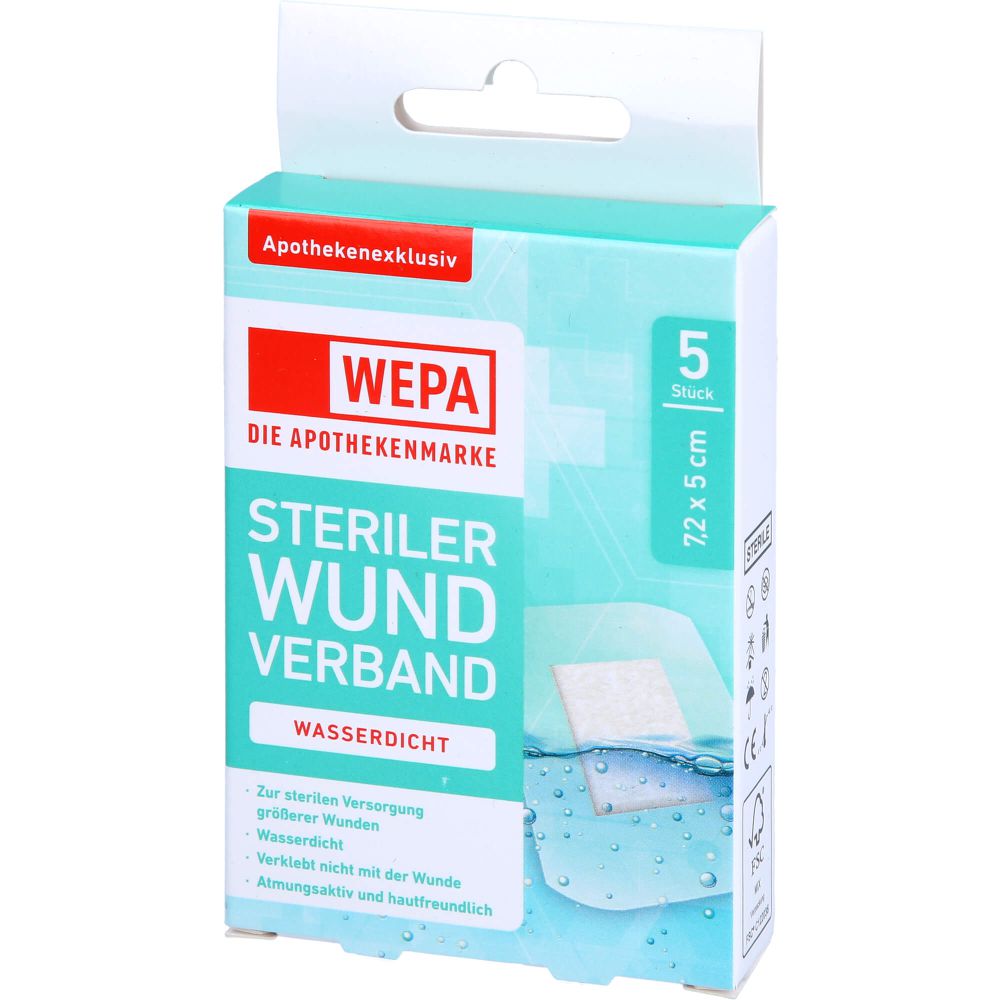 WEPA Wundverband wasserdicht 7,2x5 cm steril