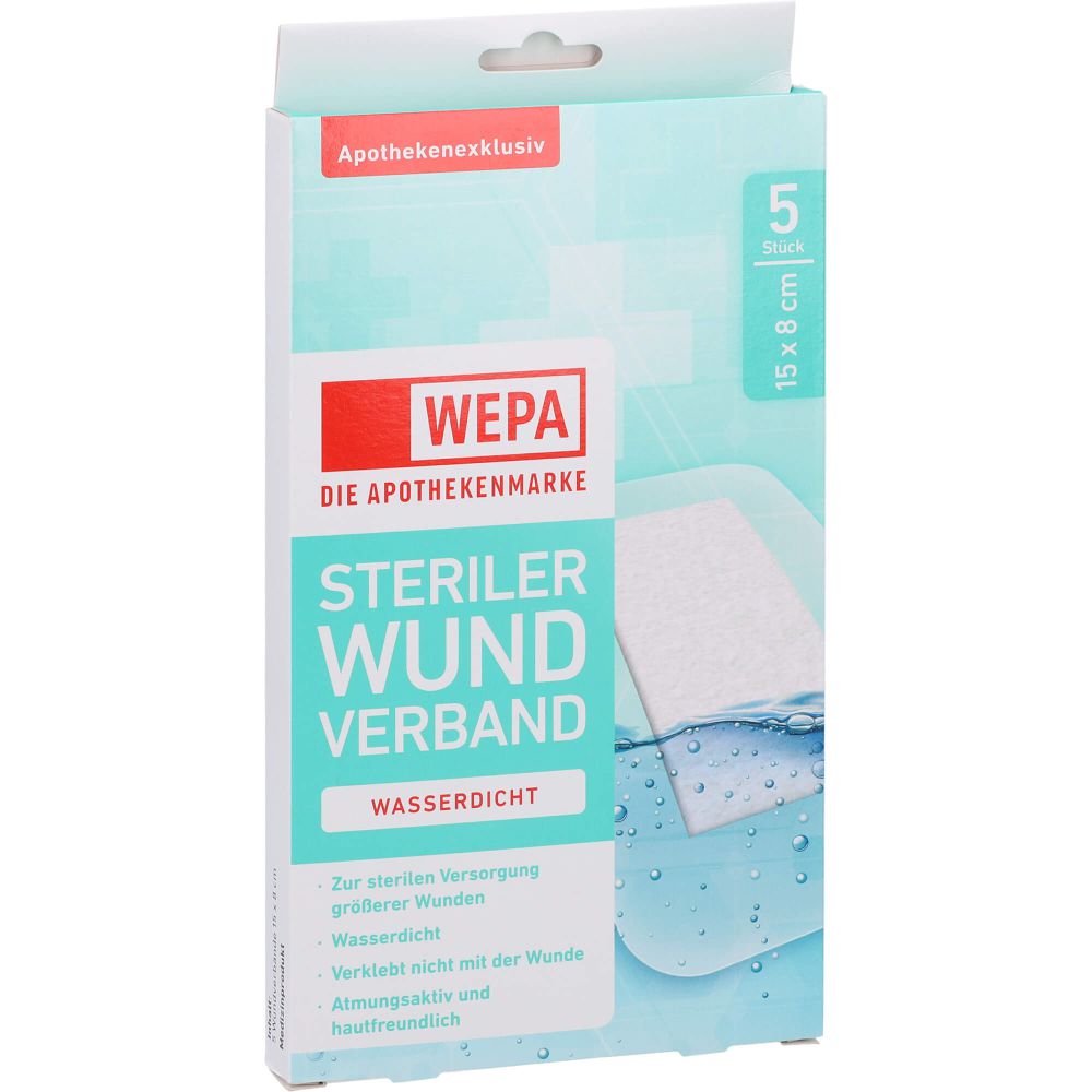 WEPA Wundverband wasserdicht 8x15 cm steril