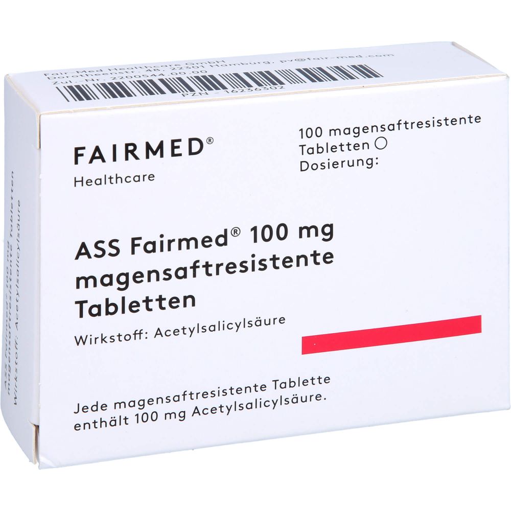 ASS Fairmed 100 mg magensaftres.Tabletten