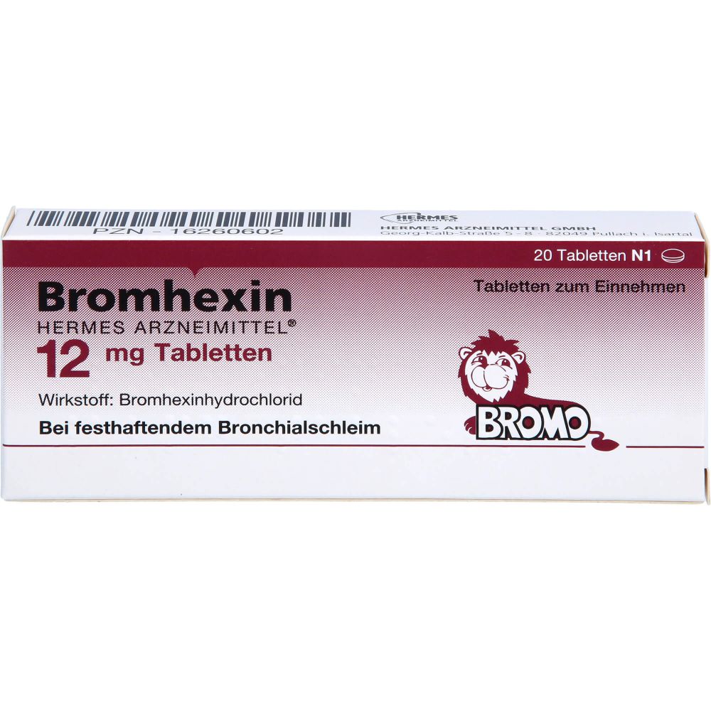 Bromhexin Hermes Arzneimittel 12 mg Tabletten 20 St