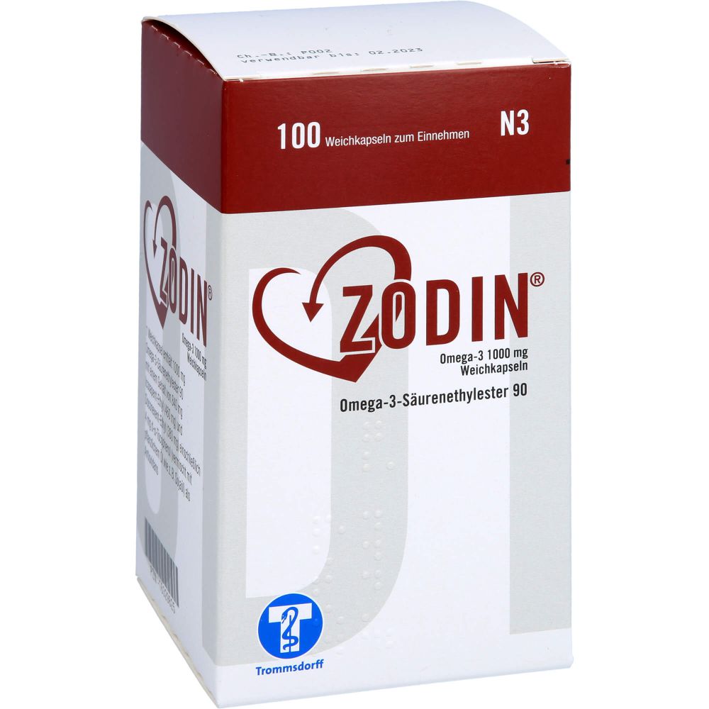 Zodin Omega-3 1000 mg Weichkapseln 100 St