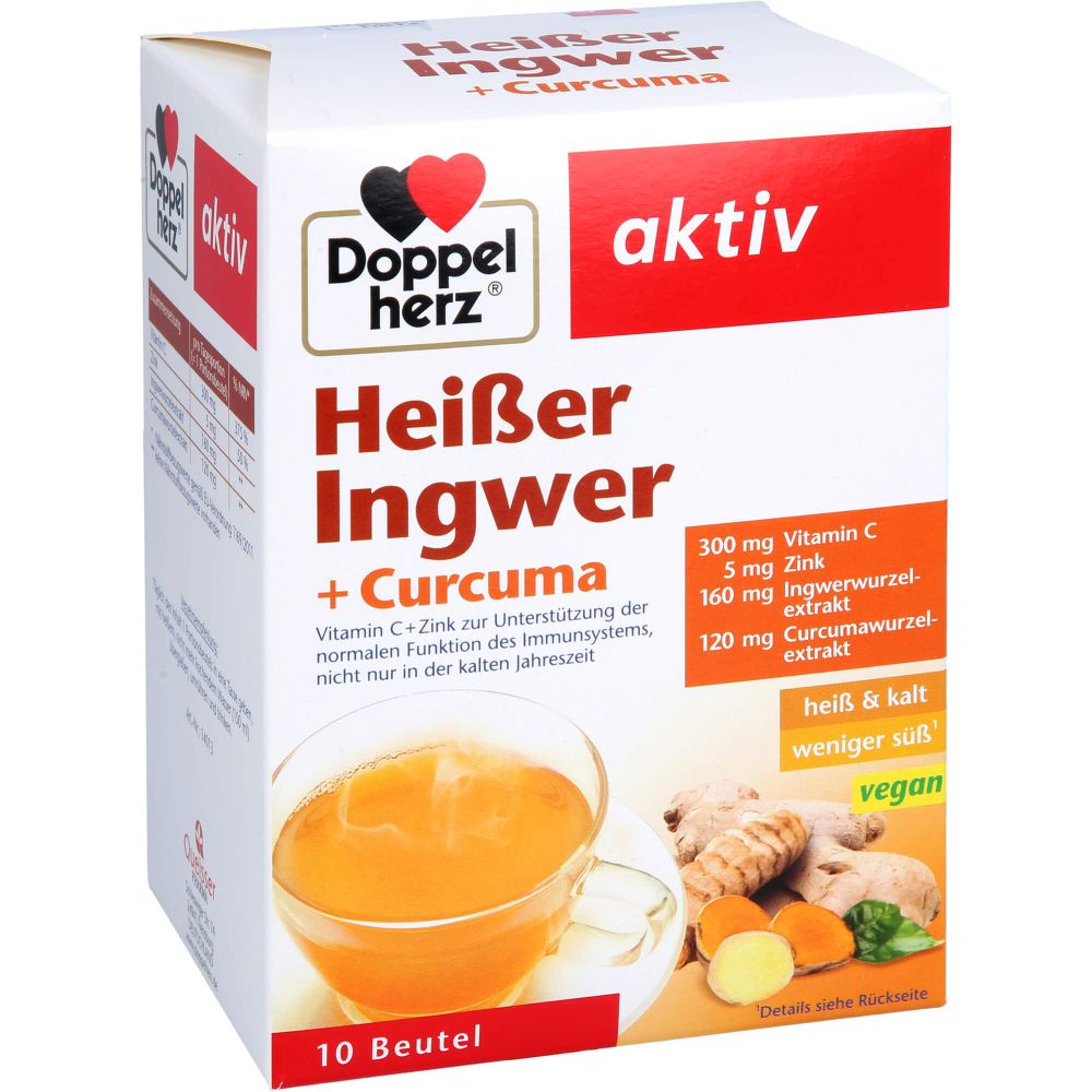 DOPPELHERZ heißer Ingwer+Curcuma Beutel