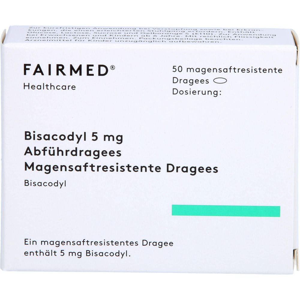 BISACODYL 5 mg Dragees magensaftresistente Dragees
