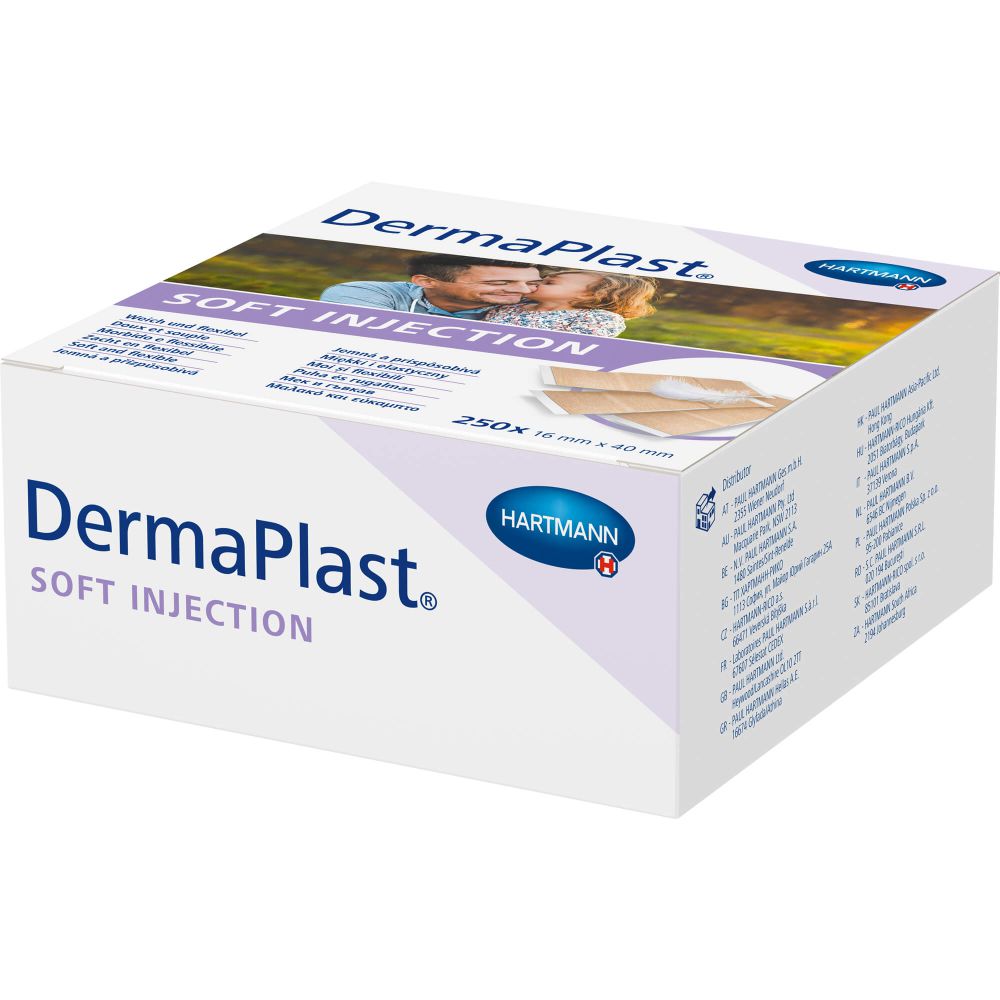 Dermaplast Soft Injection Pflasterstrips 16x40 mm 250 St 250 St