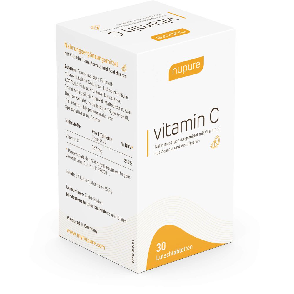 NUPURE vitamin C Lutschtabletten Acerola & Acai