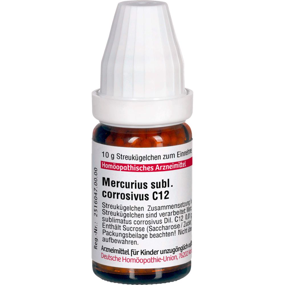 MERCURIUS SUBLIMATUS corrosivus C 12 Globuli