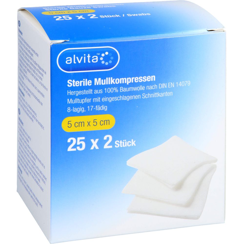 ALVITA Mullkompressen steril 5x5 cm