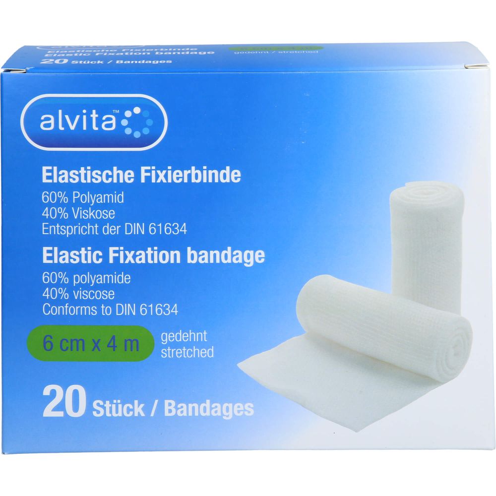 ALVITA elastische Fixierbinde 6 cmx4 m