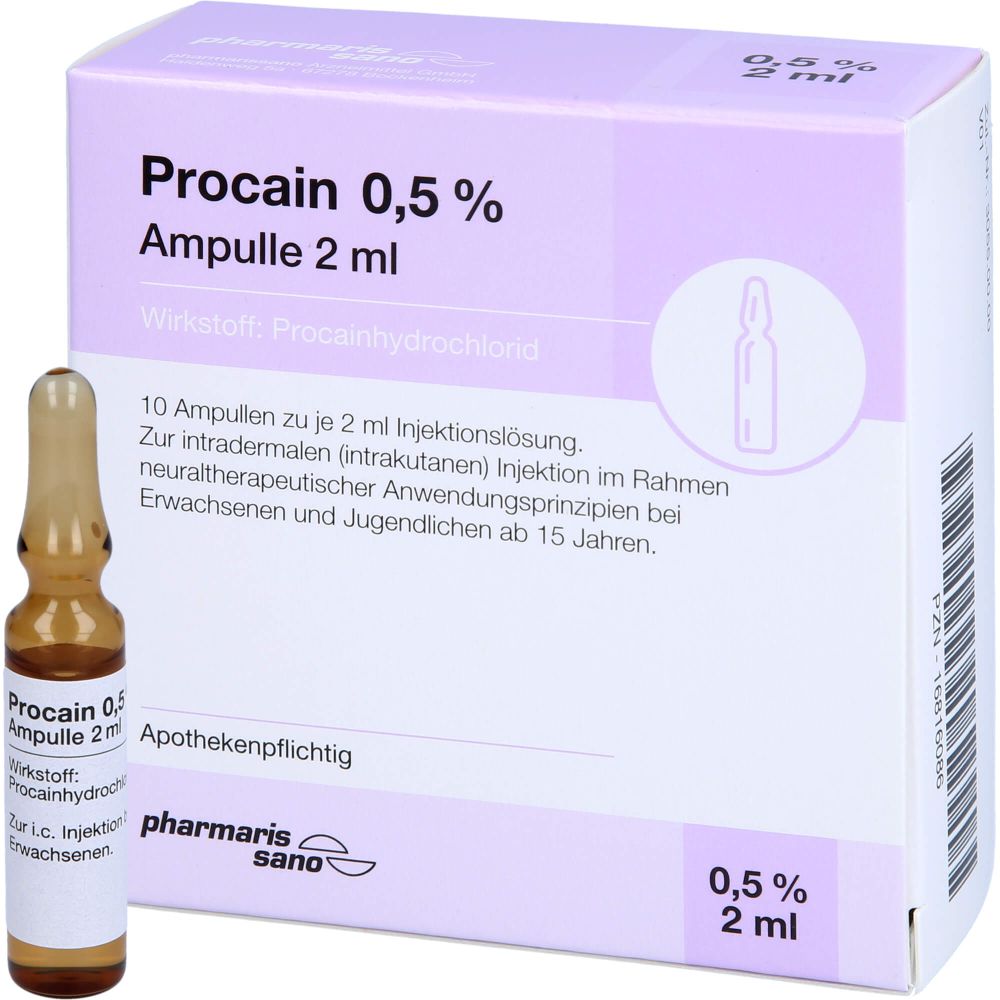 PROCAIN pharmarissano 0,5% Inj.-Lsg.Ampullen 2 ml