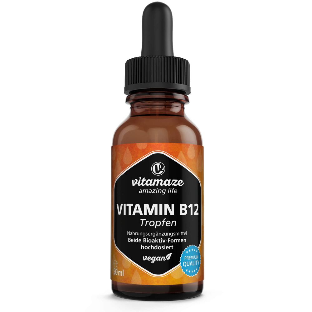 VITAMIN B12 100 μg hochdosiert vegan Tropfen