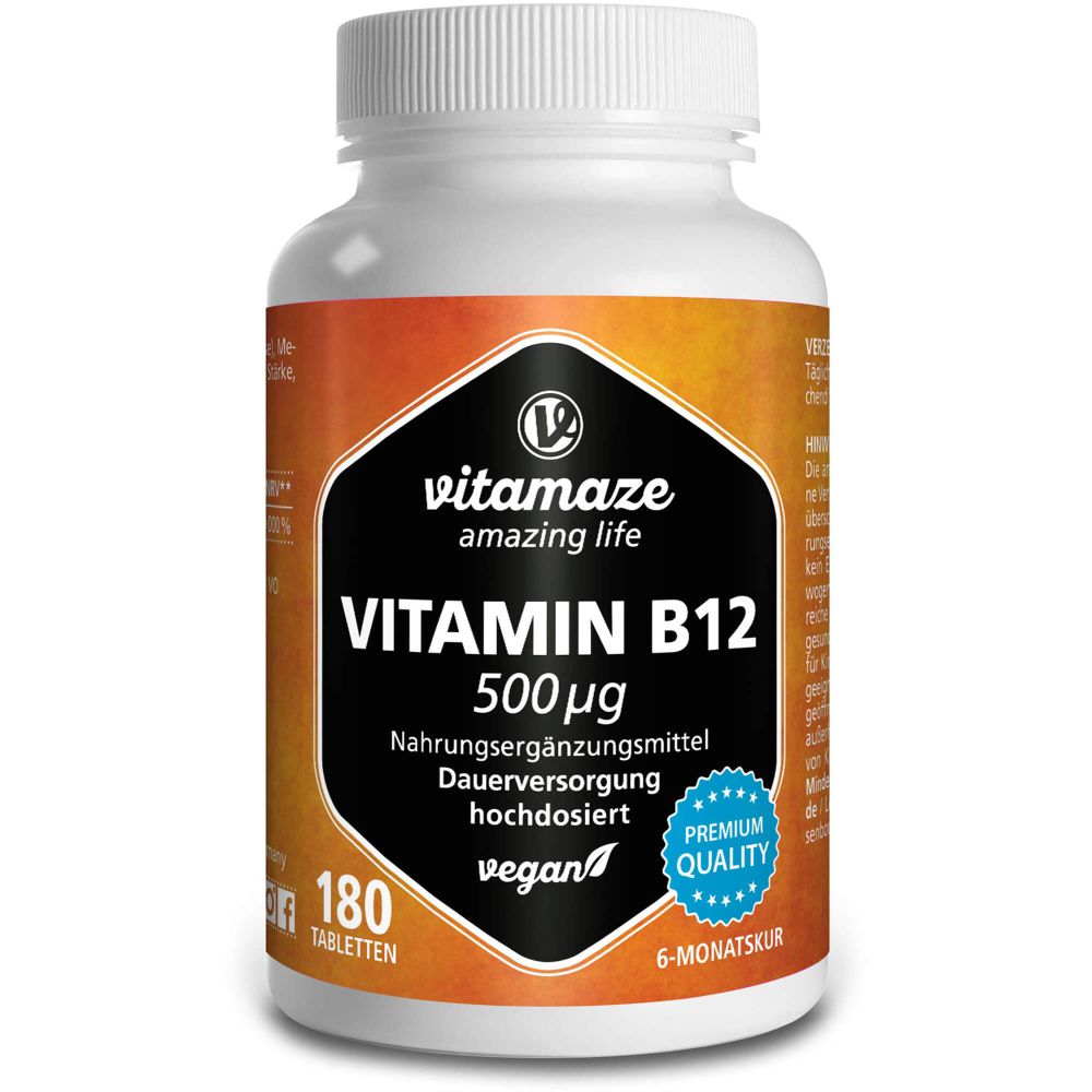 VITAMIN B12 500 μg hochdosiert vegan Tabletten