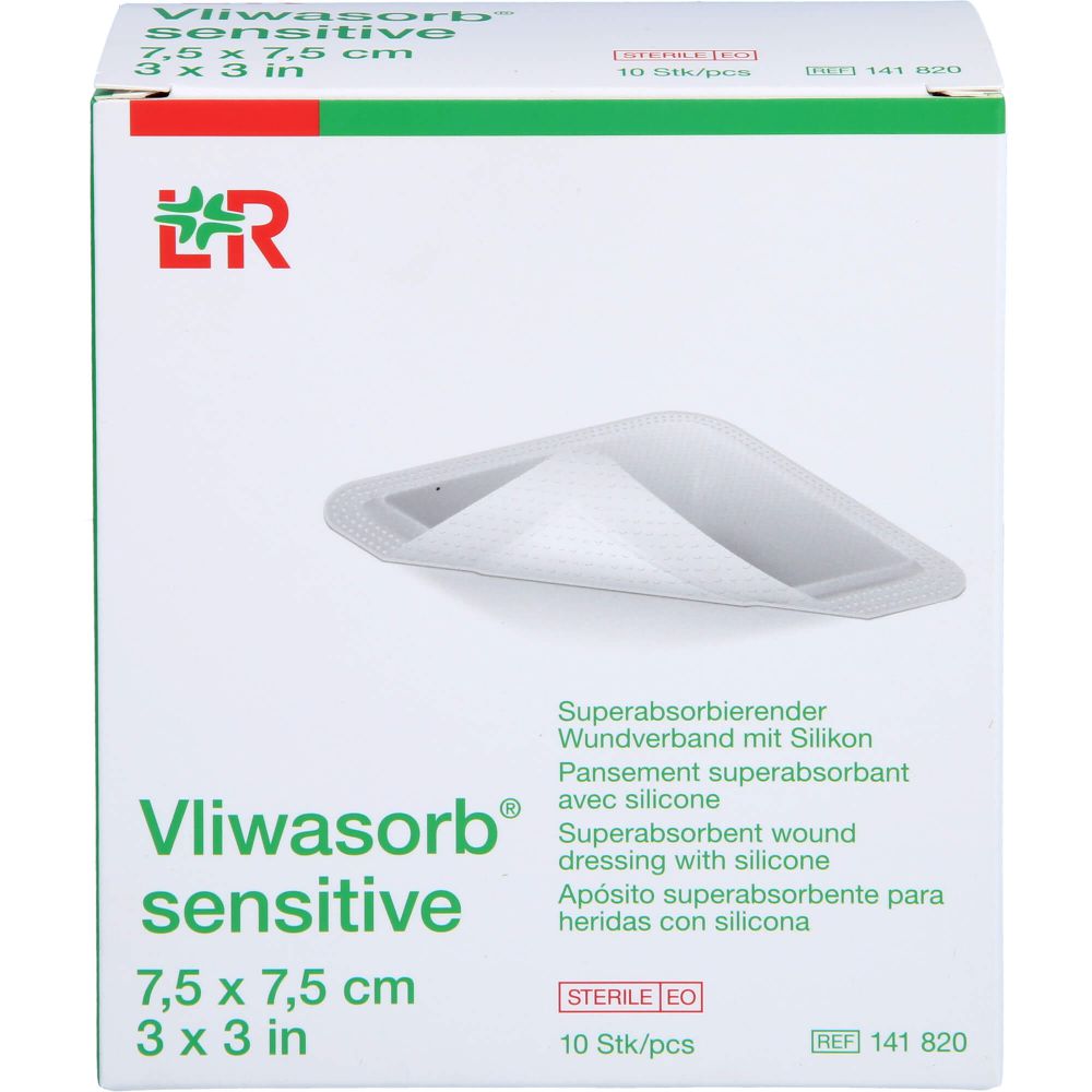 VLIWASORB sensitive 7,5x7,5 cm superabsorb.Wundv.